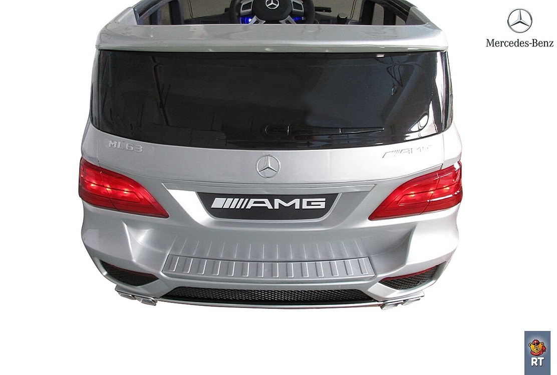 Электромобиль RT ML63 Mercedes-Bens AMG, silver с резиновыми колесами  